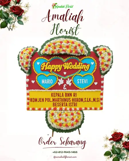 Papan Bunga Pernikahan Botolambat